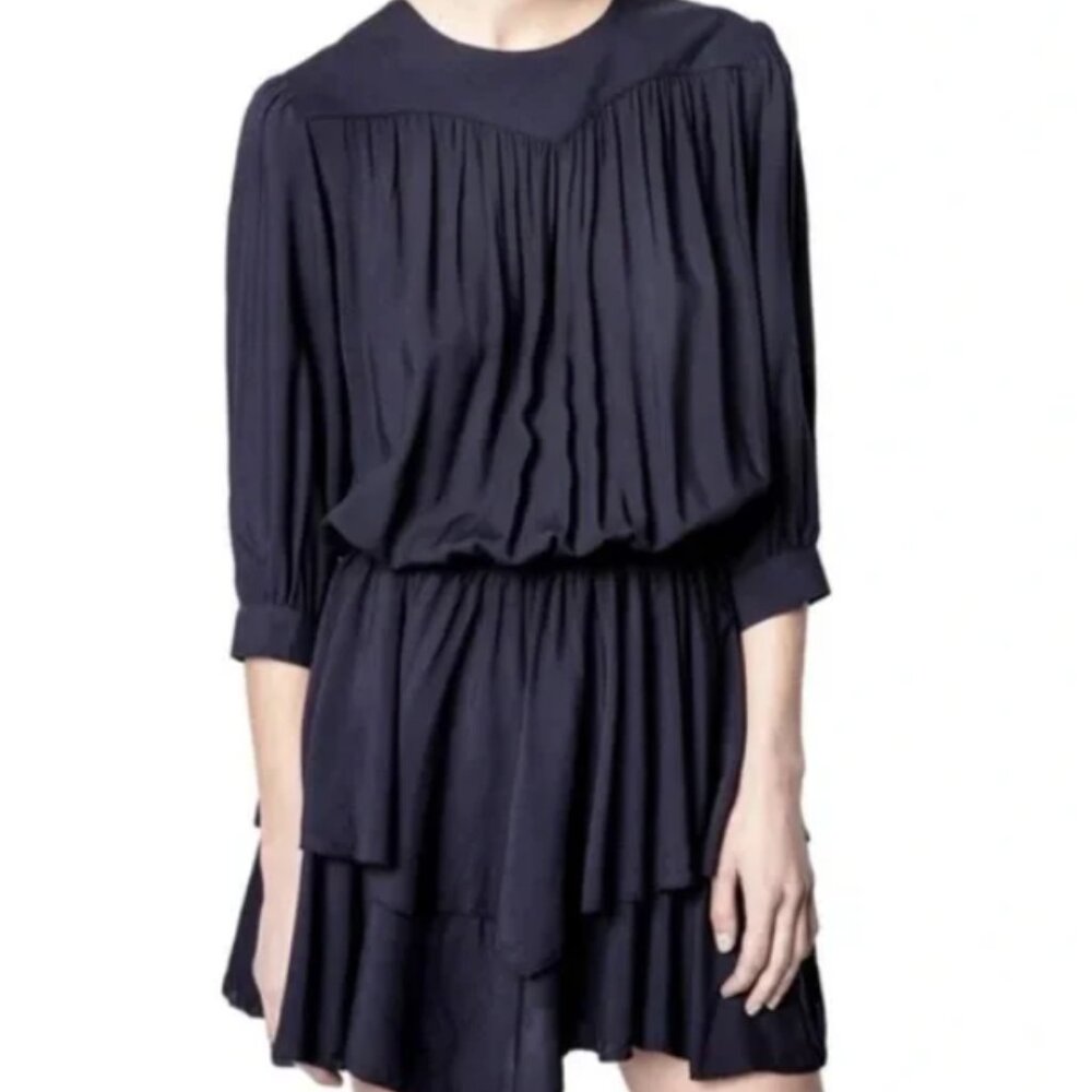 ZADIG & VOLTAIRE Navy Blue Rooka Dress Size S